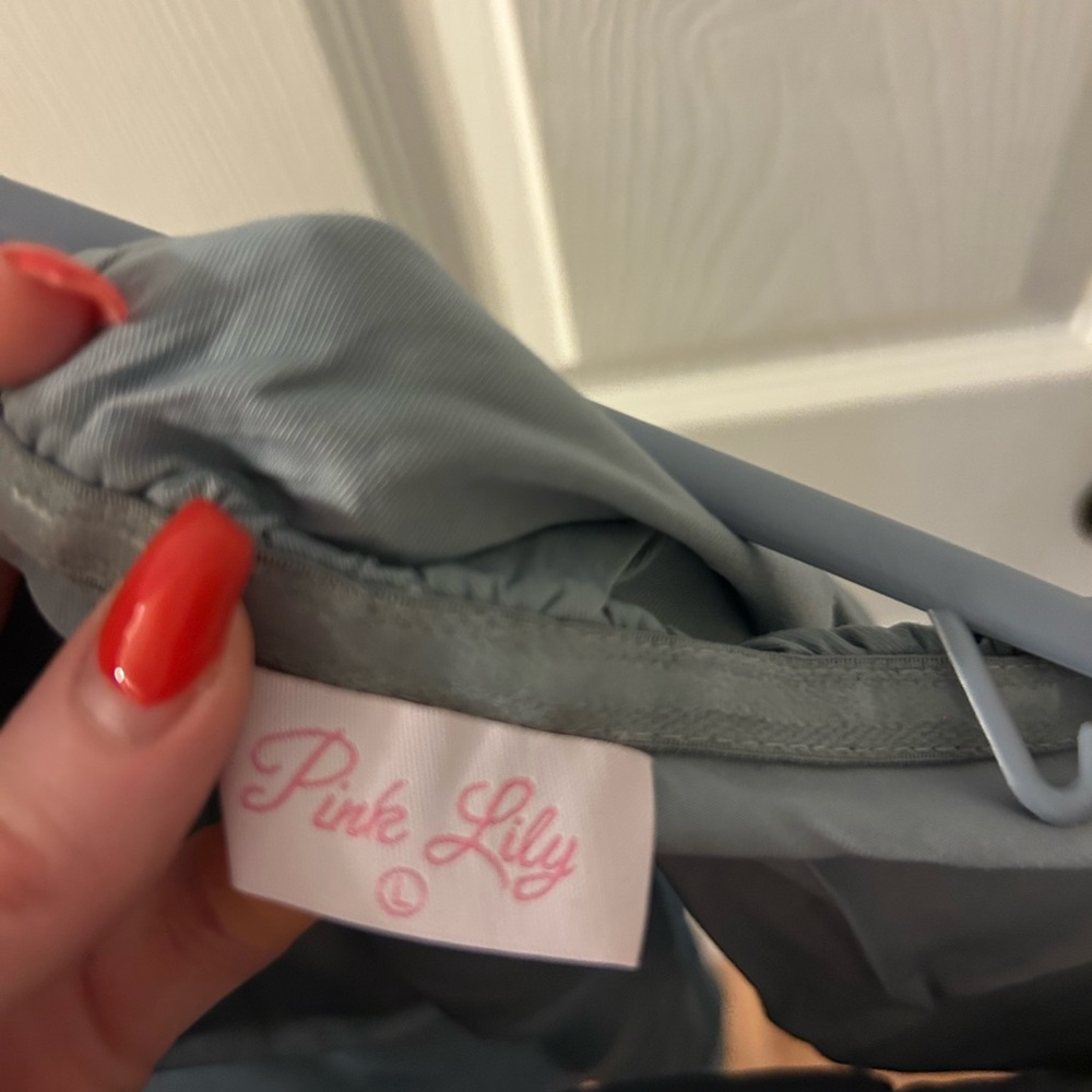 Pink Lily Light Gray Blouse